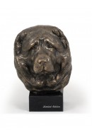 Art-Dog Caucasian Shepherd Dog Head Figurine made of resin on marble base