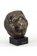 Art-Dog Caucasian Shepherd Dog Head Figurine made of resin on marble base