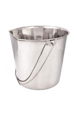 Show Tech Stainless Steel Water Flat Sided Cage Pail