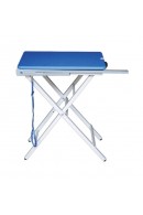 FOLDING GROOMING TABLE 60x45cm BLUE PLASTIC TOP + ARM