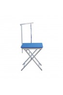 FOLDING GROOMING TABLE 60x45cm BLUE PLASTIC TOP + ARM